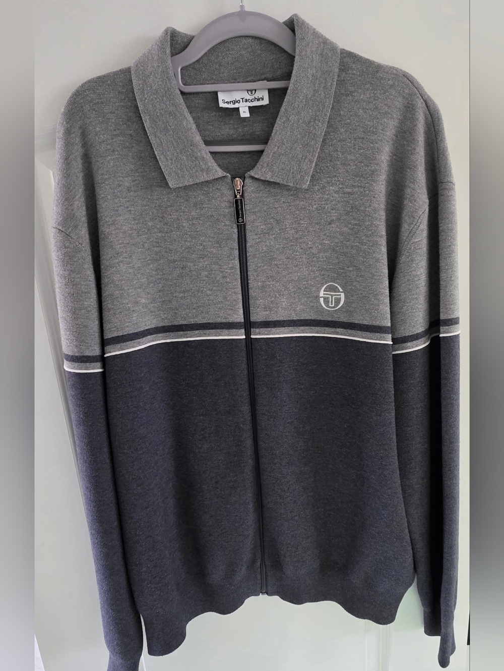 Sergio Tacchini Nostra Gray Colorblock Track Set - XL - Picture 2 of 5